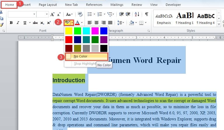 change the color of a line in word 2016 for mac
